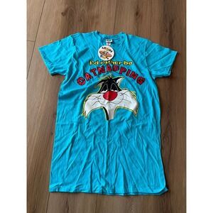 Vintage Looney Tunes Sylvester Youth Sleep Shirt 90s Tshirt Warner Bros NWT